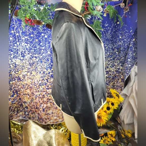 BETTY BARCLAY Lamb Nappa Leather Jacket - Picture 10 of 13